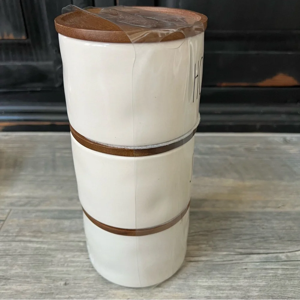 NWT Rae Dunn Hold Store Keep Cellar Canister Set - Picture 3 of 5